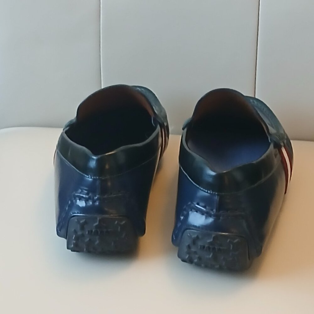 BALLY navy blue leather loafers Size 9.5 US - Picture 5 of 8